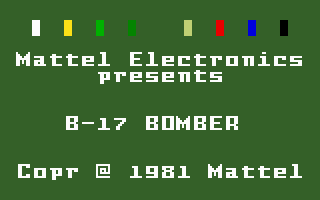 B-17 Bomber screenshot 3 for Intellivision